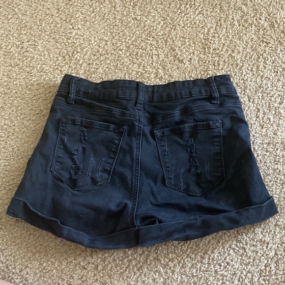 Kancan Black Distressed high waist jean shorts - Picture 5 of 9